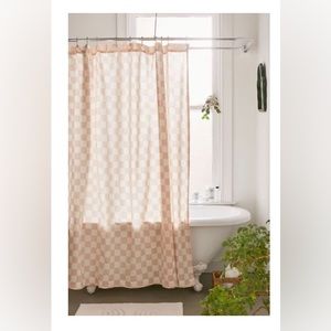 Urban outfitters checkered shower curtain